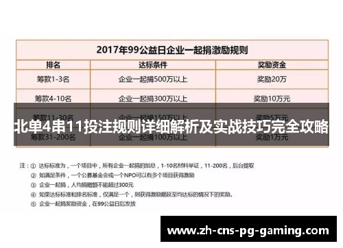 北单4串11投注规则详细解析及实战技巧完全攻略